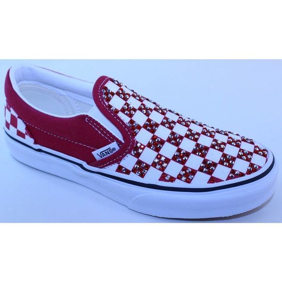 Vans Checkerboard Classic Slip-On Red Sneakers